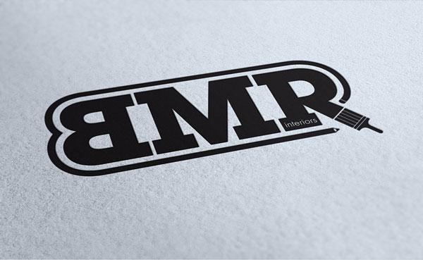 BMR Interiors logo on paper